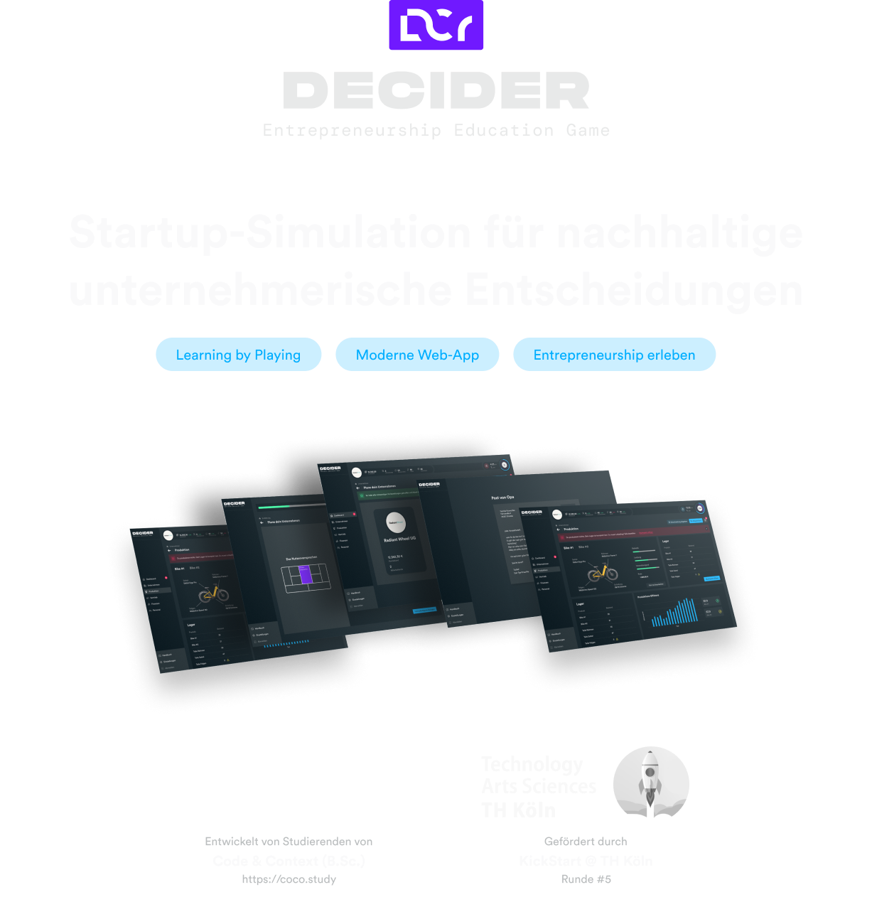 DECIDER: Startup-Simulation für nachhaltige Unternehmerische Entscheidungen